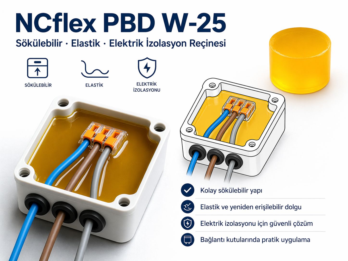 Gel insulation application in electrical junction box